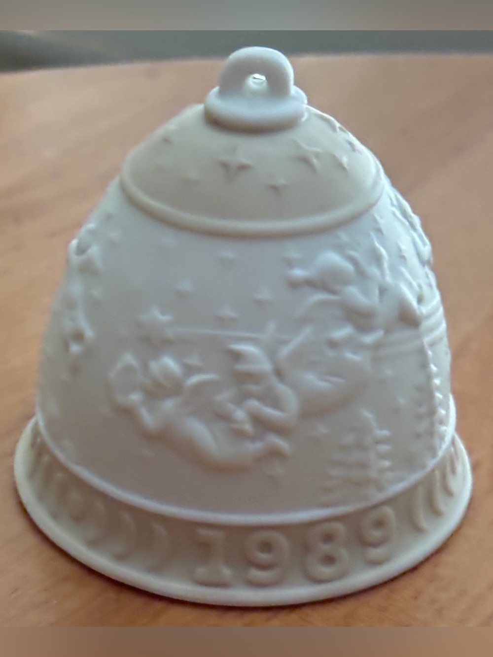 Lladro 1989 Christmas Bell Ornament ~ Vintage Porcelain ~ Angels Holiday